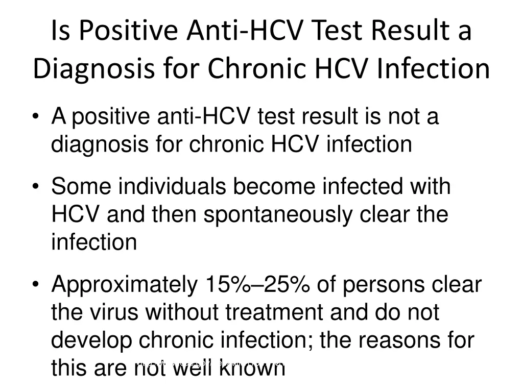 is positive anti hcv test result a diagnosis
