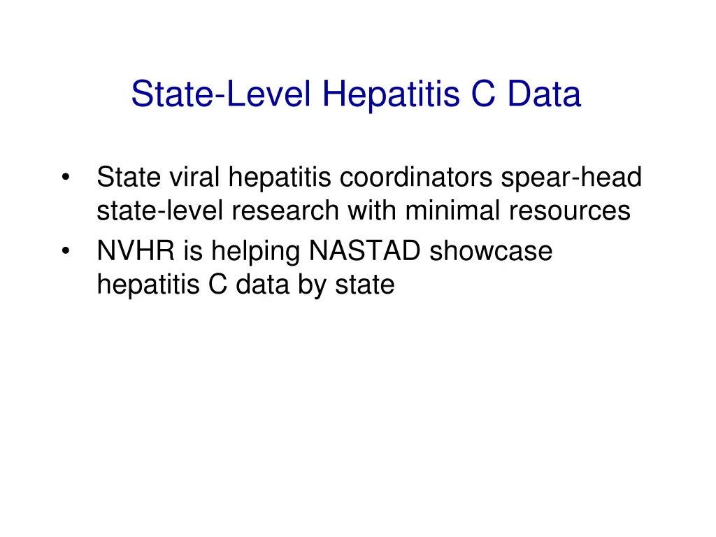 state level hepatitis c data