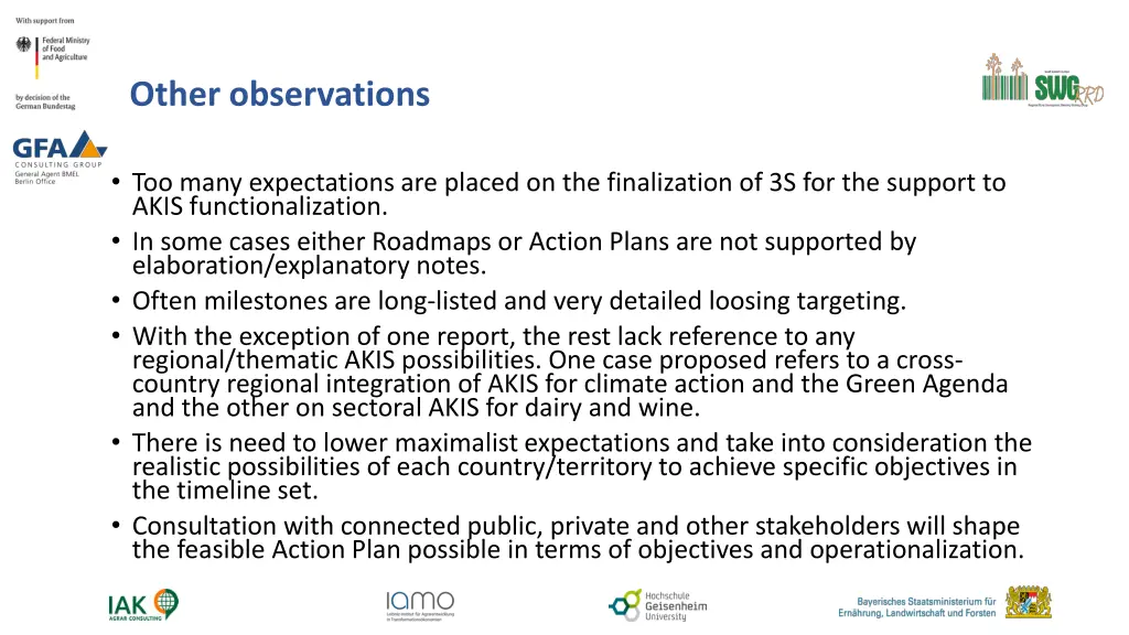 other observations