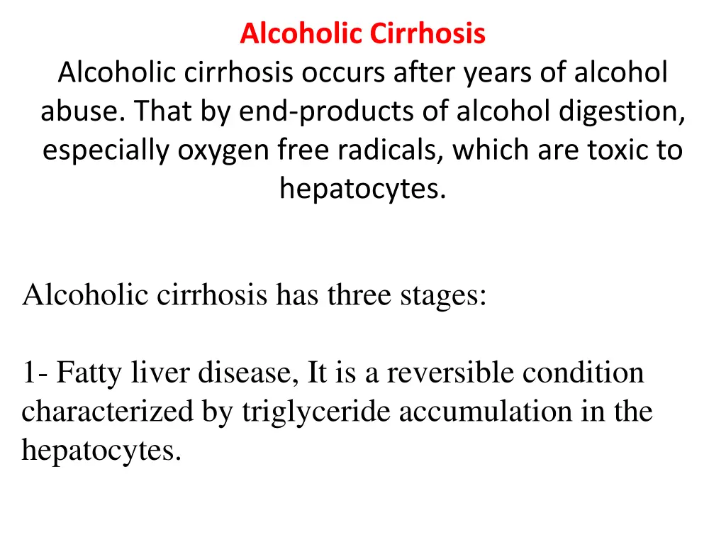 alcoholic cirrhosis