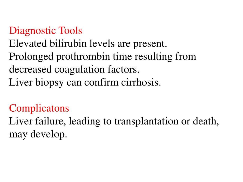 diagnostic tools elevated bilirubin levels