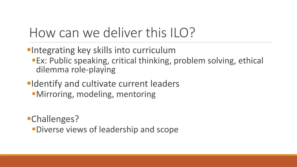 how can we deliver this ilo integrating