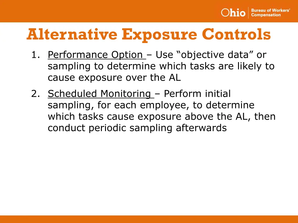 alternative exposure controls