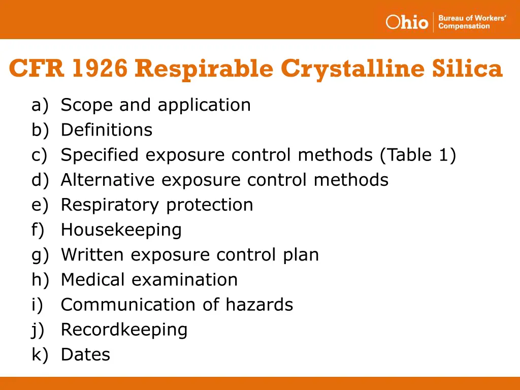cfr 1926 respirable crystalline silica