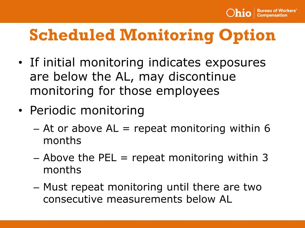 scheduled monitoring option