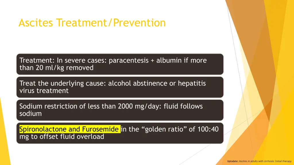 ascites treatment prevention