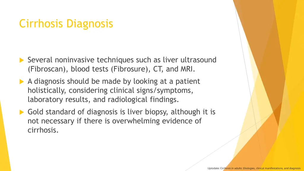 cirrhosis diagnosis