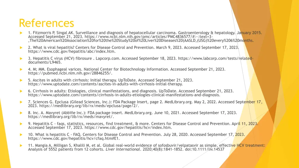 references 1 fitzmorris p singal ak surveillance