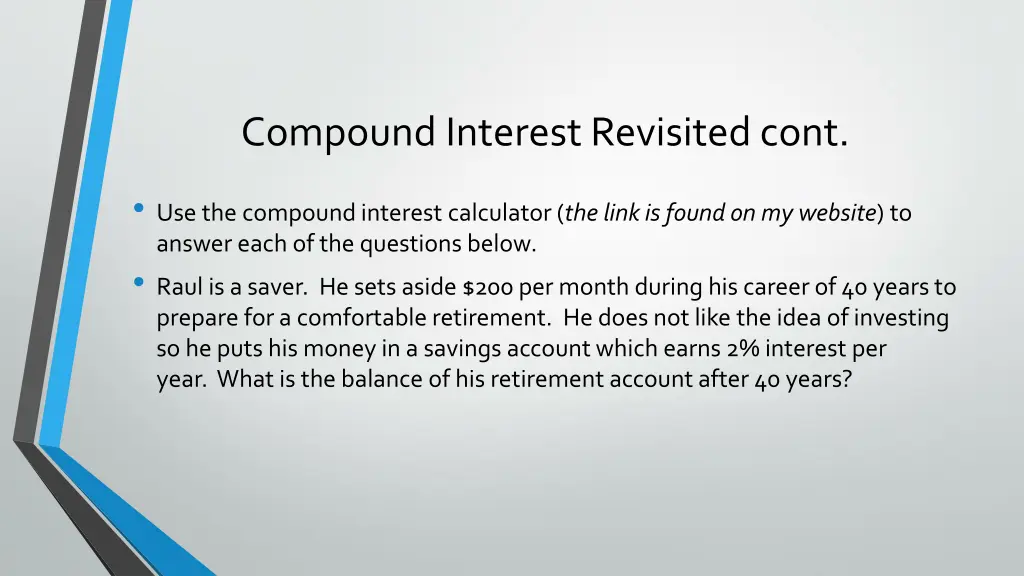 compound interest revisited cont
