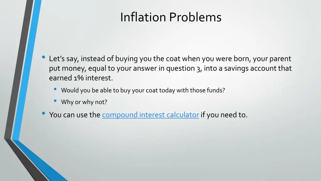 inflation problems 2