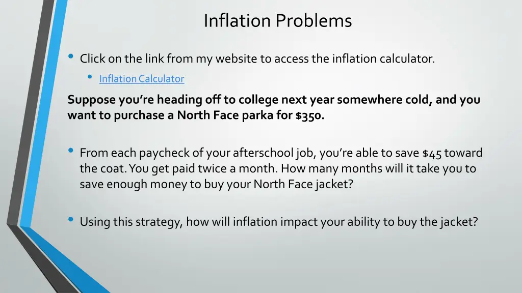 inflation problems