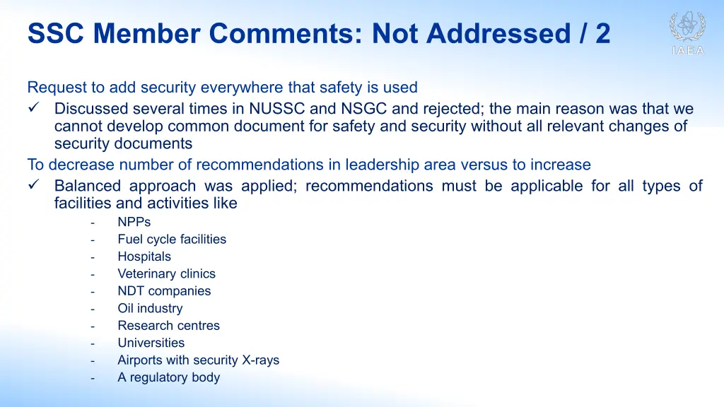 ssc member comments not addressed 2