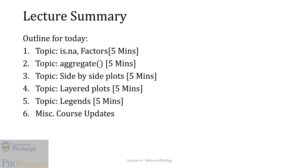 lecture summary