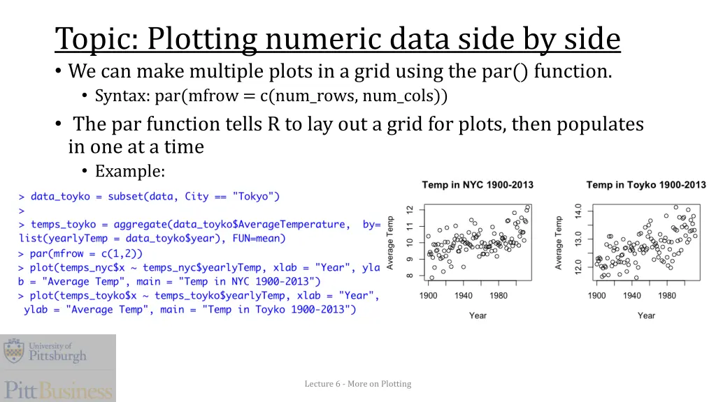 topic plotting numeric data side by side
