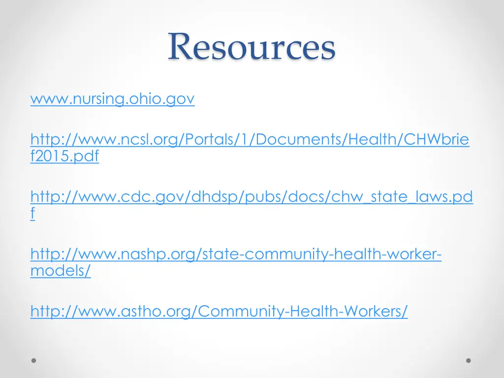 resources