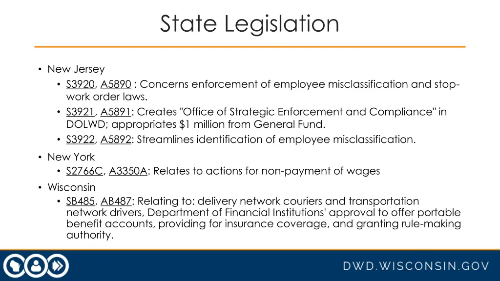 state legislation 1