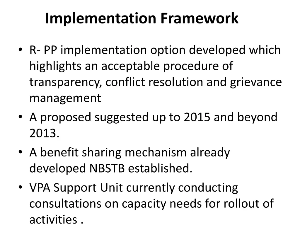 implementation framework
