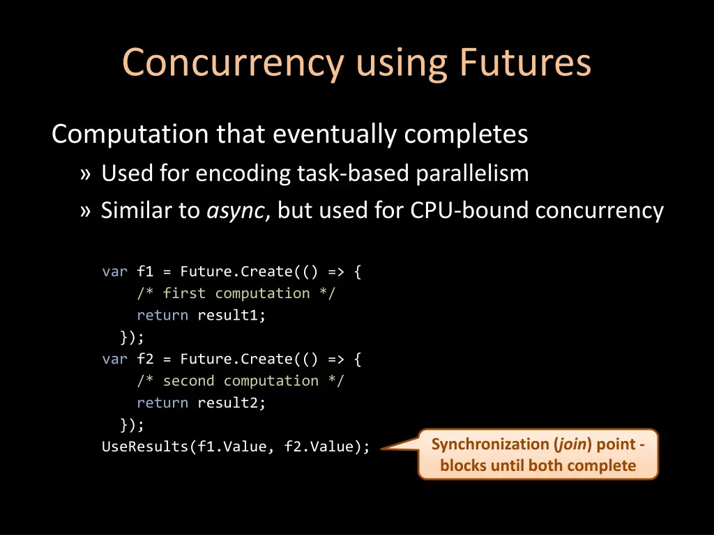 concurrency using futures