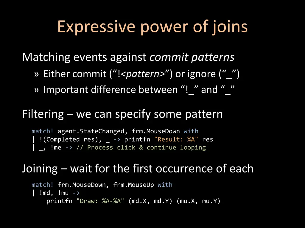 expressive power of joins