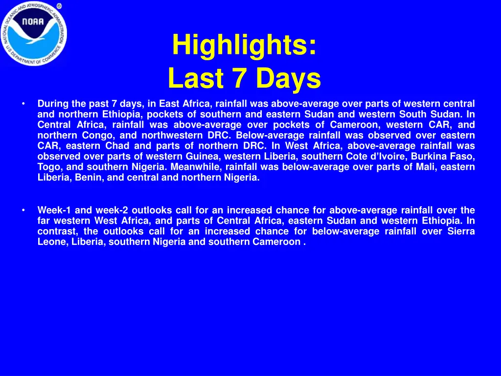 highlights last 7 days