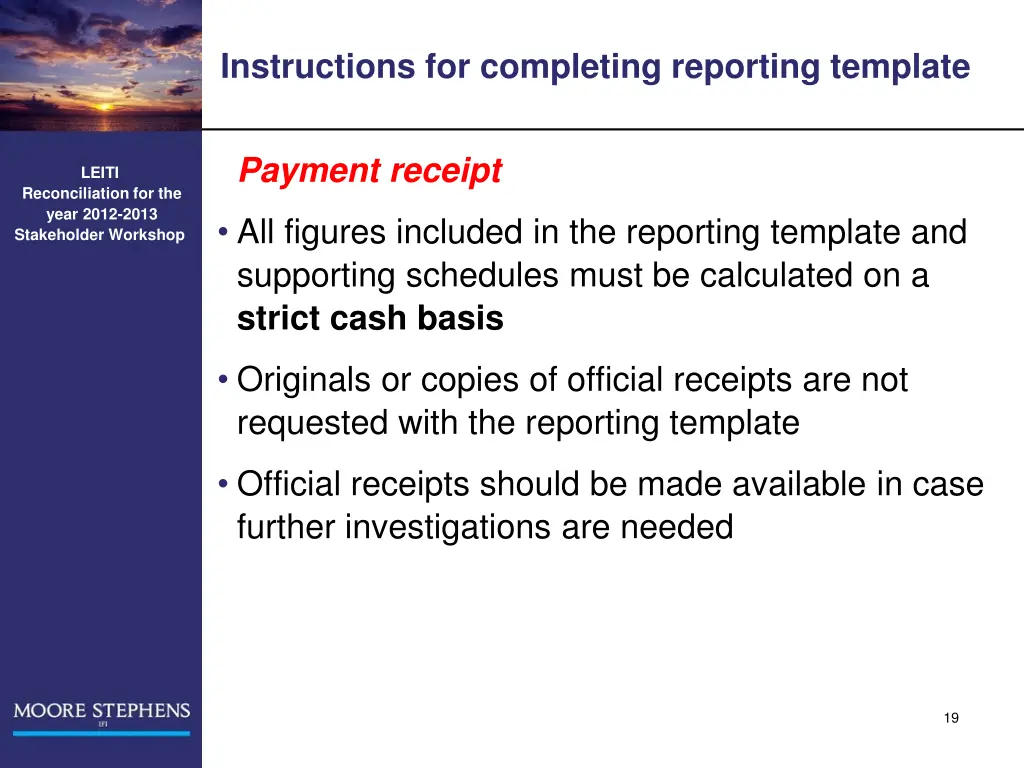 instructions for completing reporting template 3