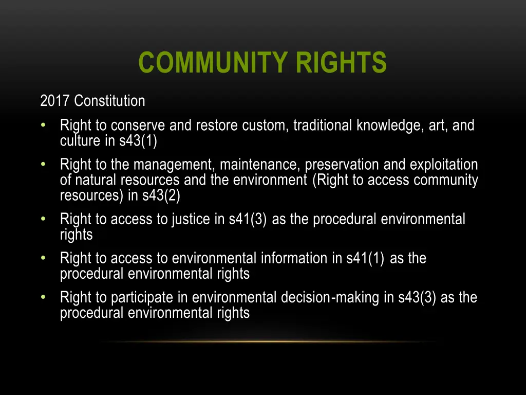 community rights