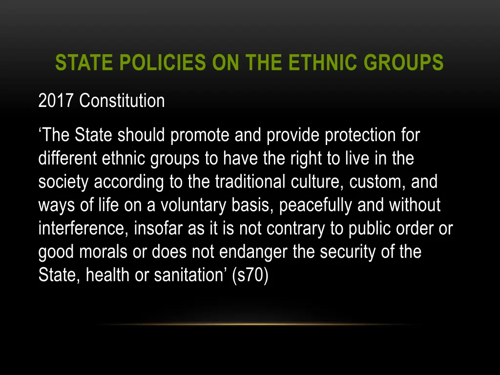 state policies on the ethnic groups