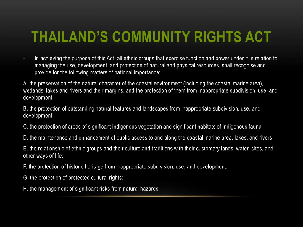 thailand s community rights act 1