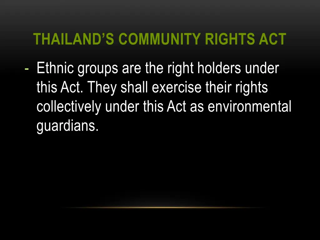 thailand s community rights act