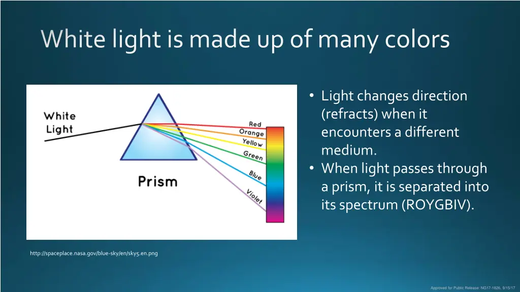 white light is made up of many colors