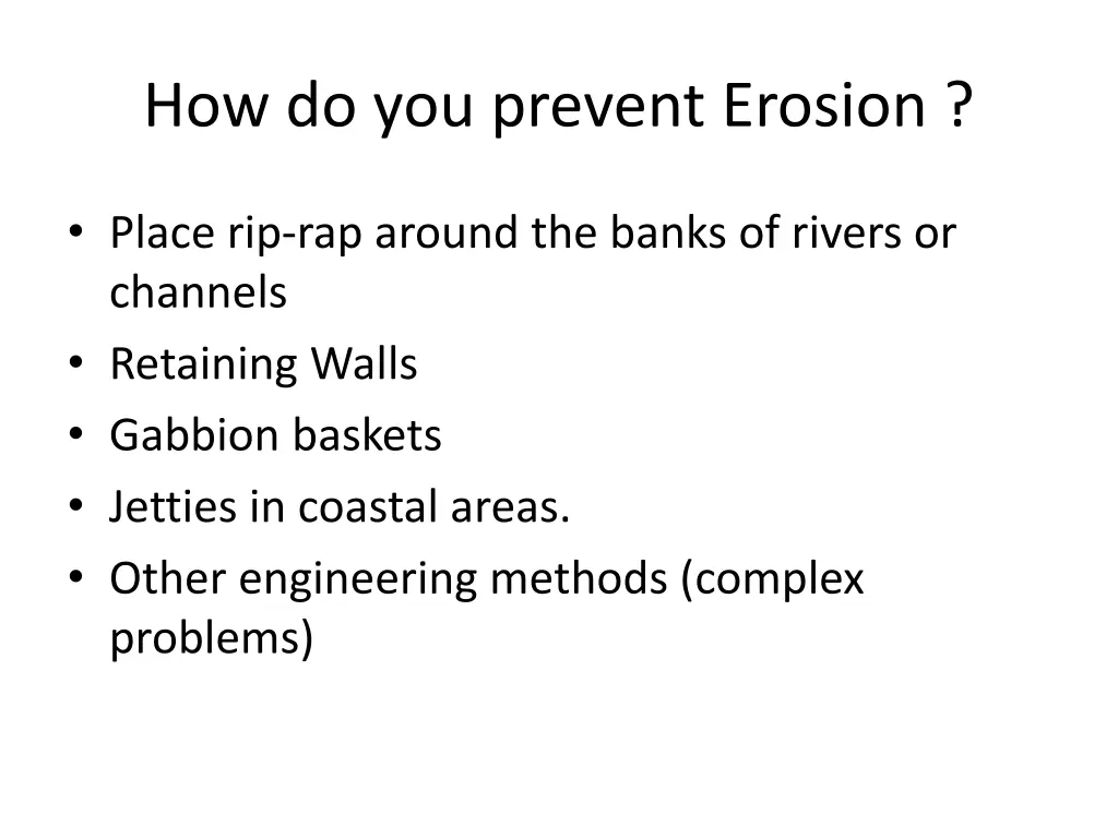 how do you prevent erosion