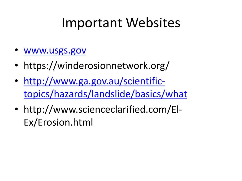 important websites