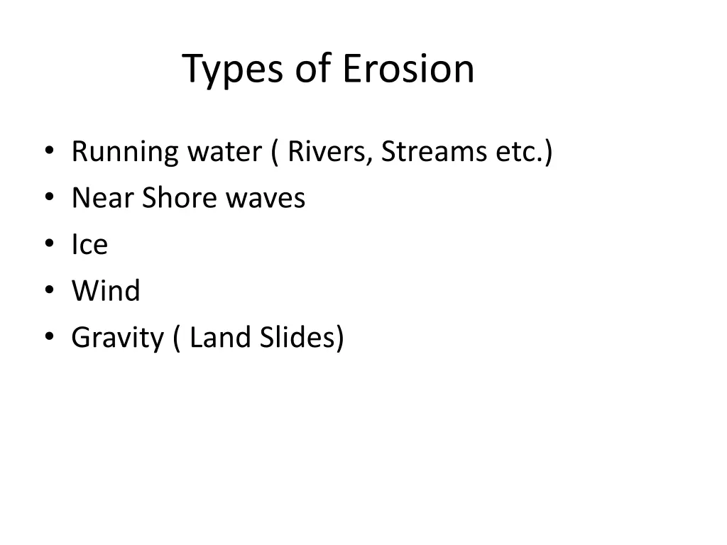 types of erosion 1