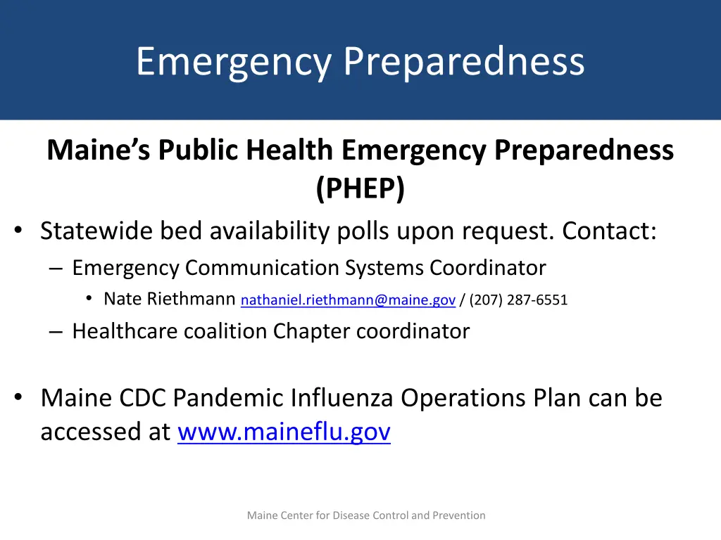 emergency preparedness