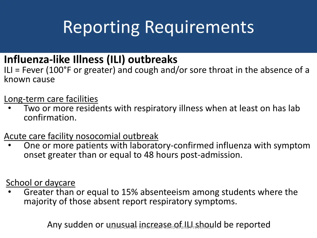 reporting requirements 1