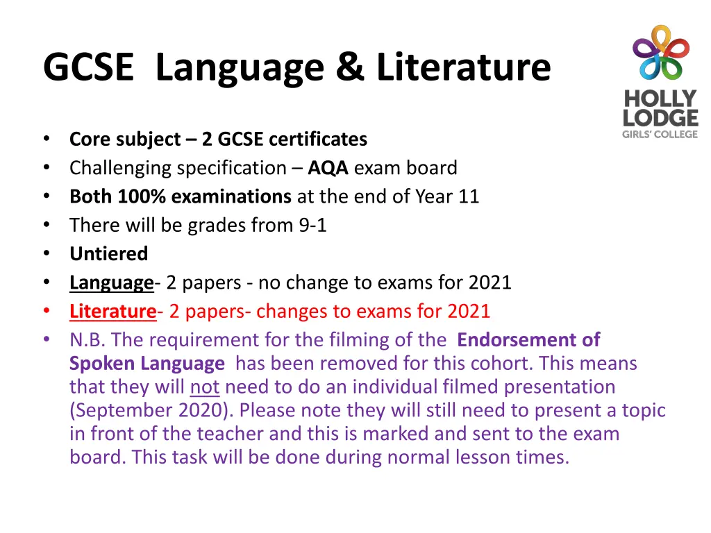 gcse language literature