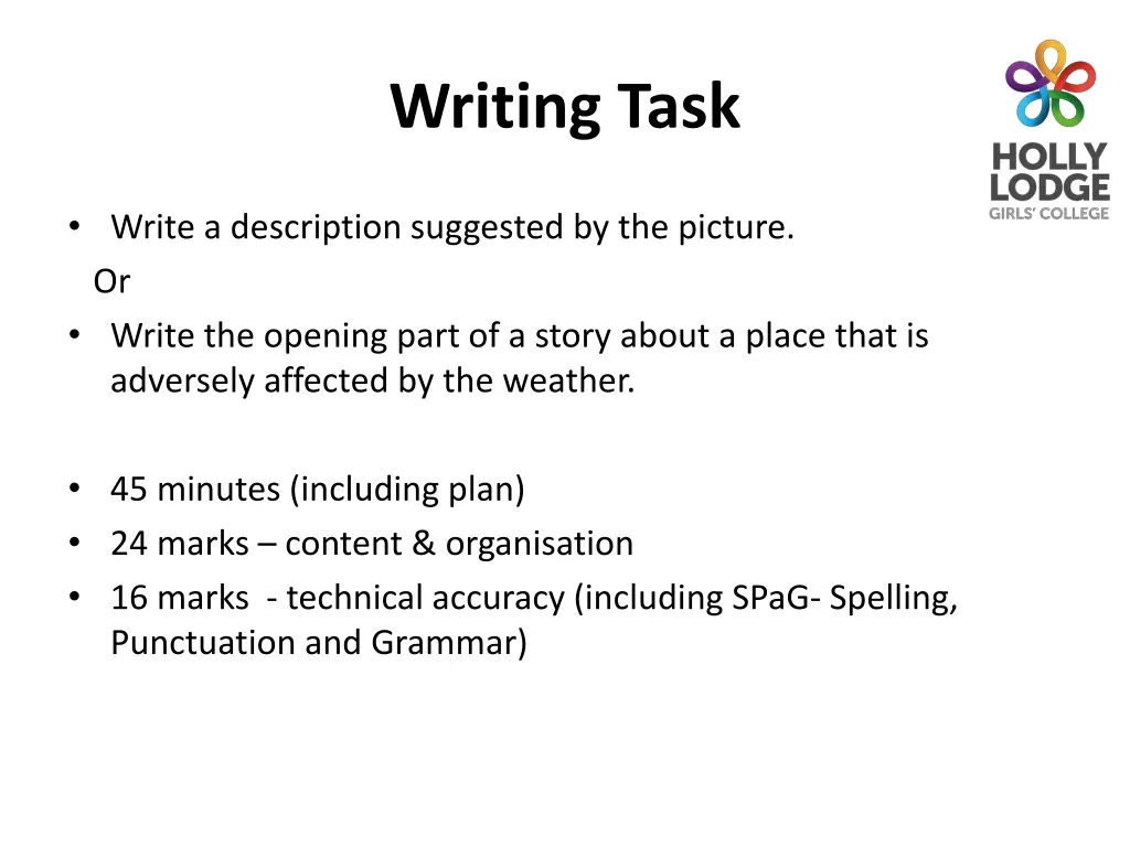 writing task