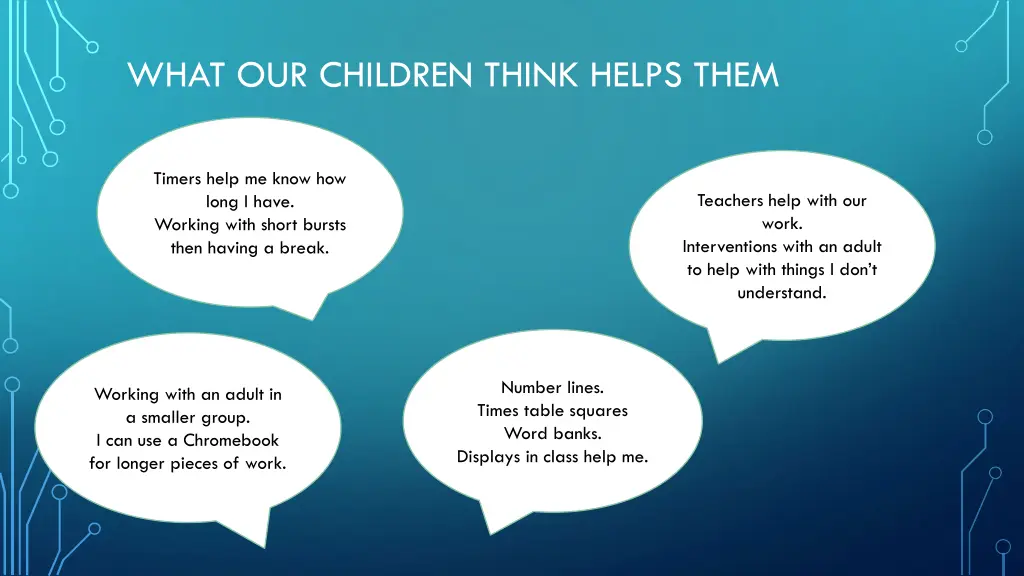 what our children think helps them