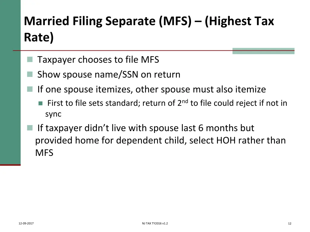 married filing separate mfs highest tax rate