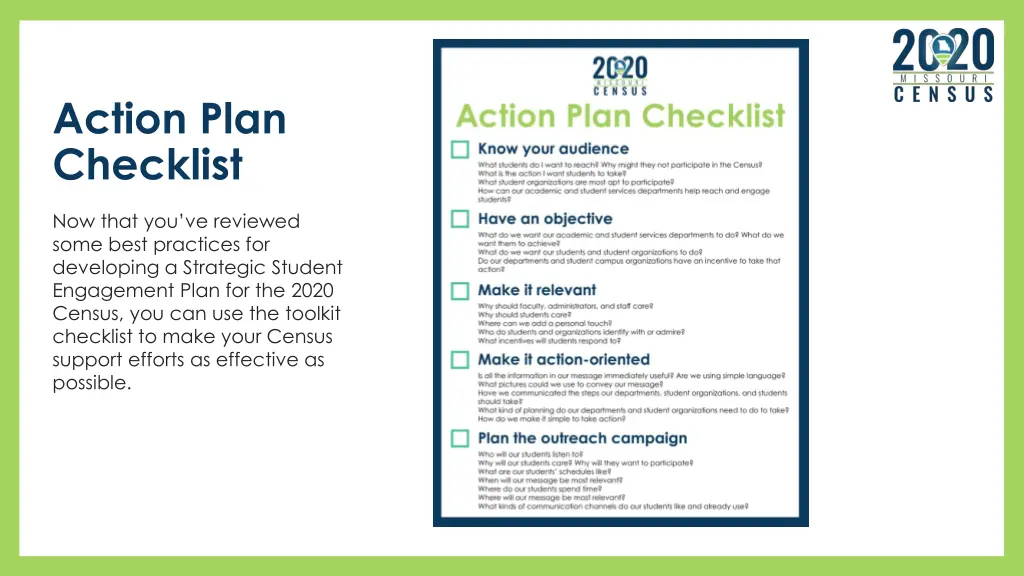 action plan checklist