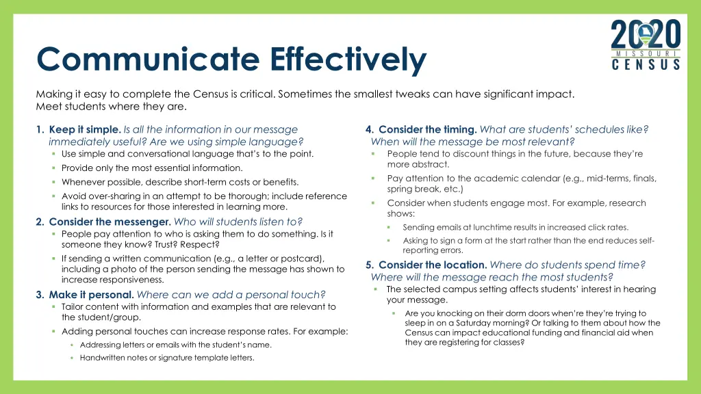 communicate effectively
