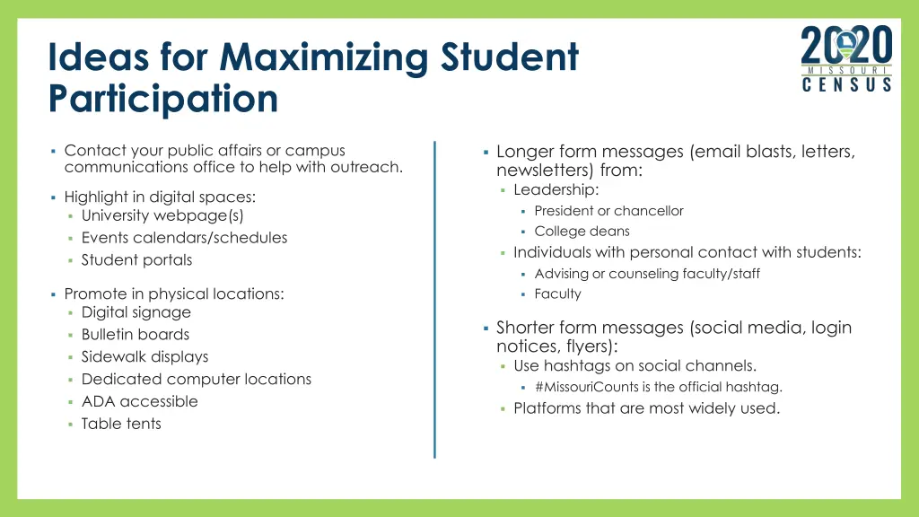 ideas for maximizing student participation