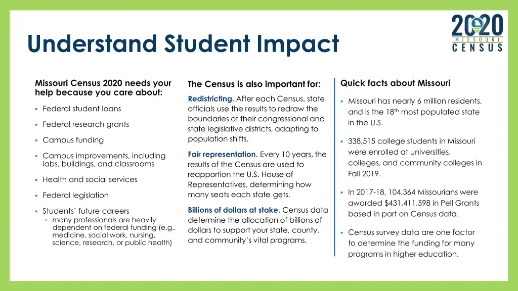 understand student impact