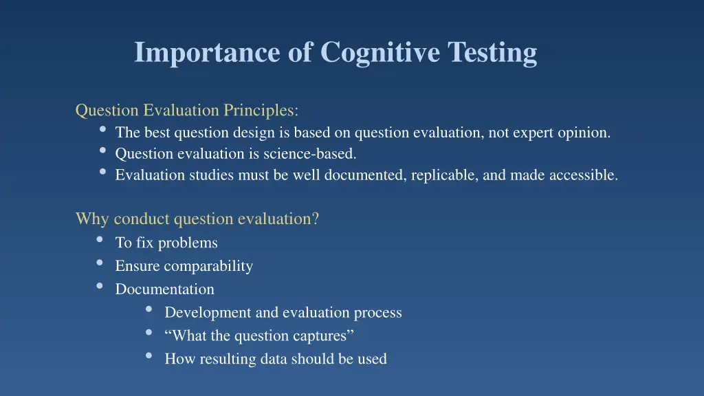importance of cognitive testing