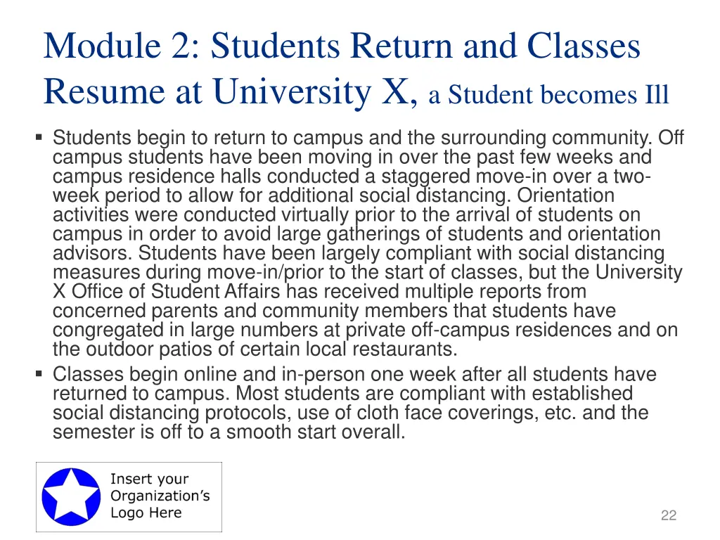 module 2 students return and classes resume 1