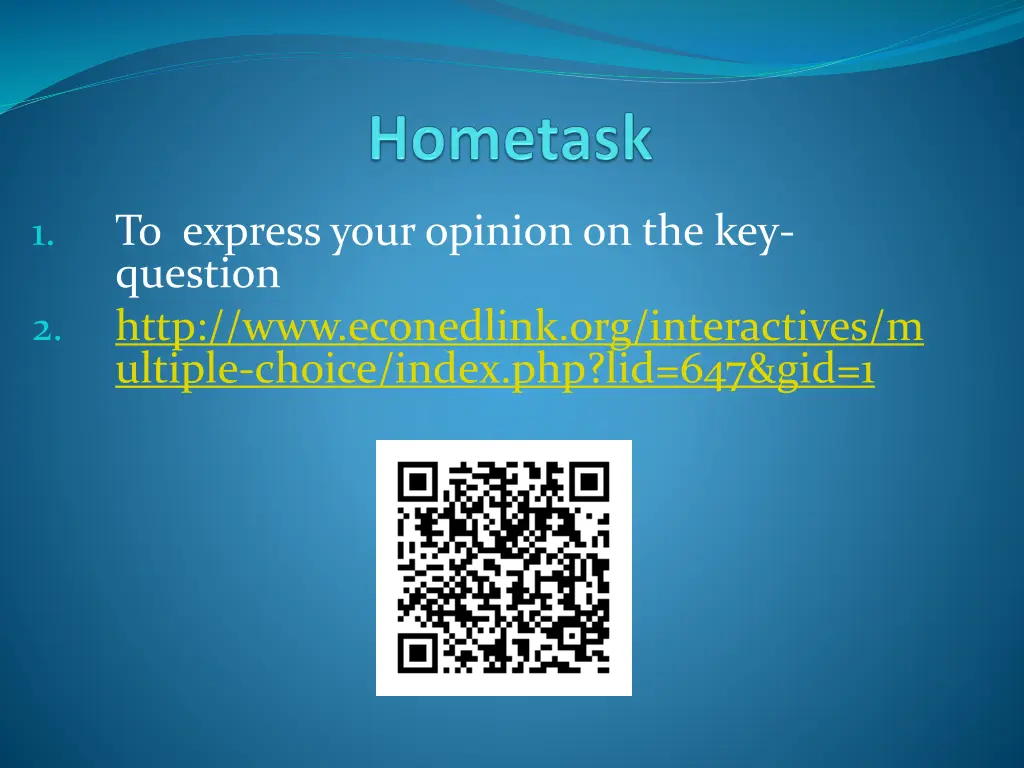 to express your opinion on the key question http
