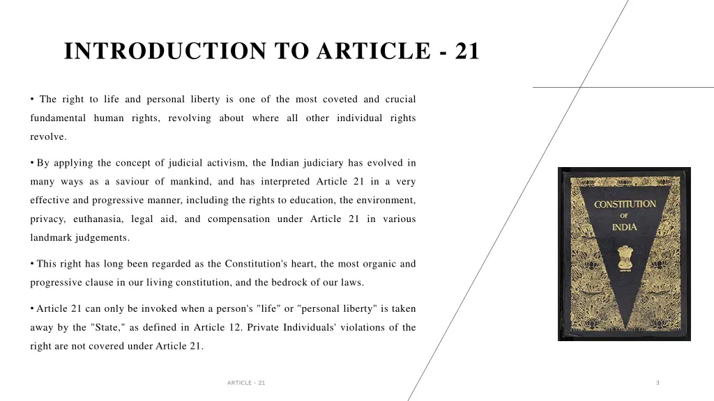 introduction to article 21
