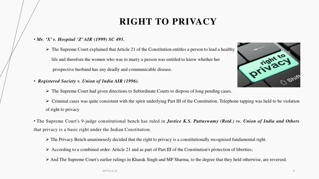 right to privacy