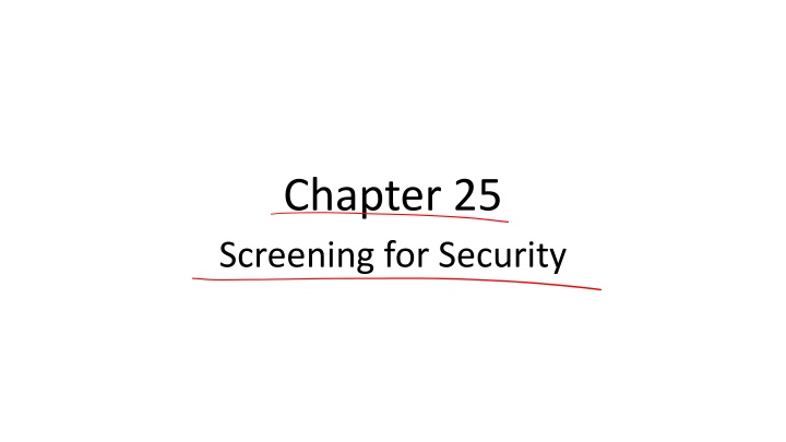 chapter 25 screening for security