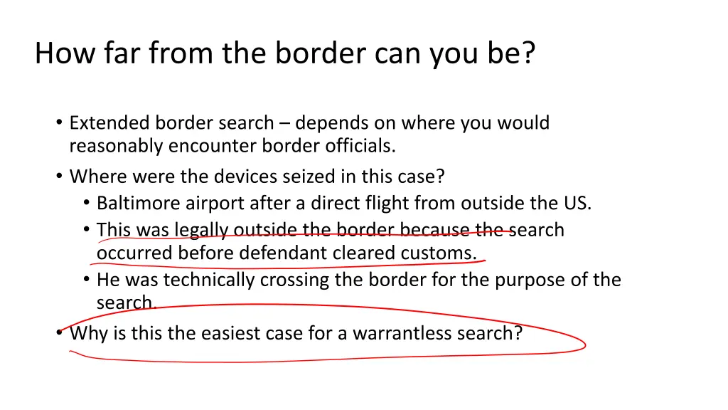 how far from the border can you be
